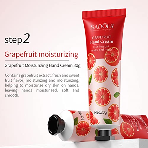 conjunto de creme para as mãos de frutas - Loção Hidratante Natural Hand Care - Conjunto de presente