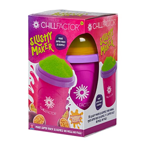 ChillFactor 07954 Passion Fruit Party – wiederverwendbarer, selbstgemachter Quetschbecher, Slushy-Maker, Küchenspielzeug, Pink