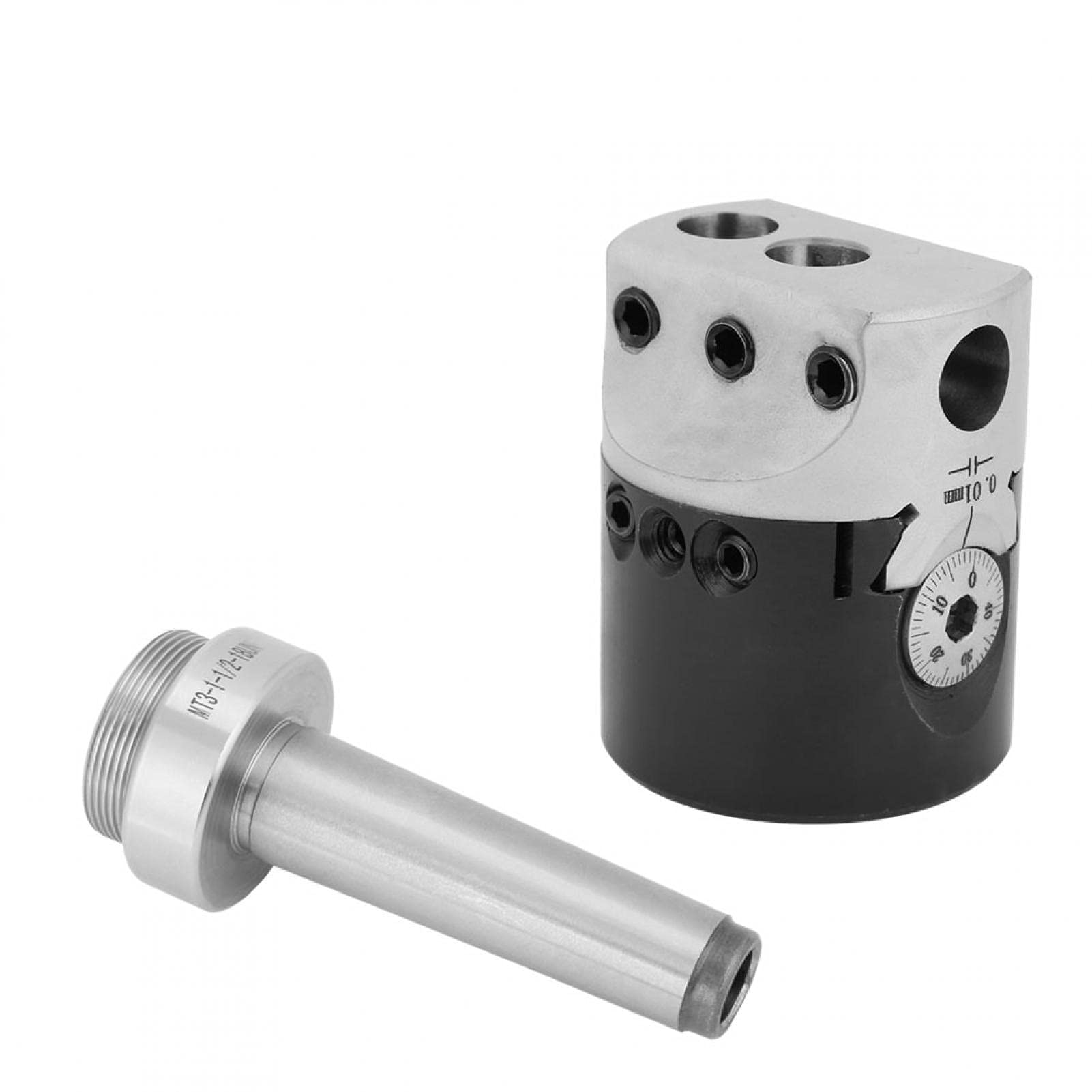 Uchwyt frezarski CNC, uchwyt wiertarski stożkowy MT3-M12 Adapter trzpienia frezarskiego + 2-calowa głowica wytaczarska