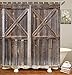 Produktbild Britimes Duschvorhang aus Holz, altes Türschloss, Antik-Optik, wasserdicht, Polyestergewebe, Badezimmerdekoration, 152,4 x 182,9 cm, Set mit Haken