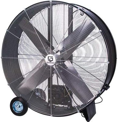 Strongway Open Motor Belt-Drive Drum Fan - 48in. 9/10 HP, 19,500 CFM