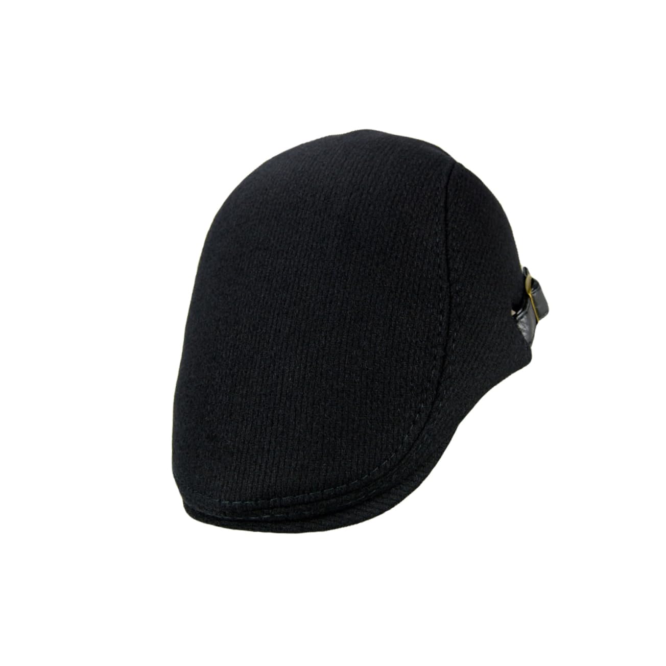 COLLBATH Adjustable Vintage Peaked Beret Hat Lightweight Woolen Beanie for Men Fashionable Cabbie Black