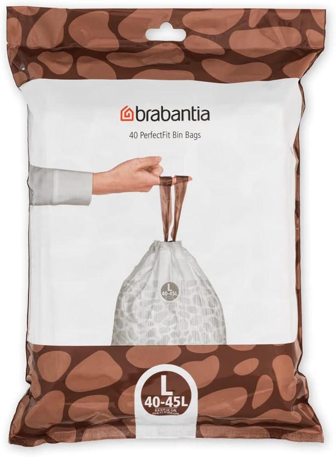100x WHITE BRABANTIA BIN LINERS TYPE C LINER BAG BAGS 10L 12L 10 12
