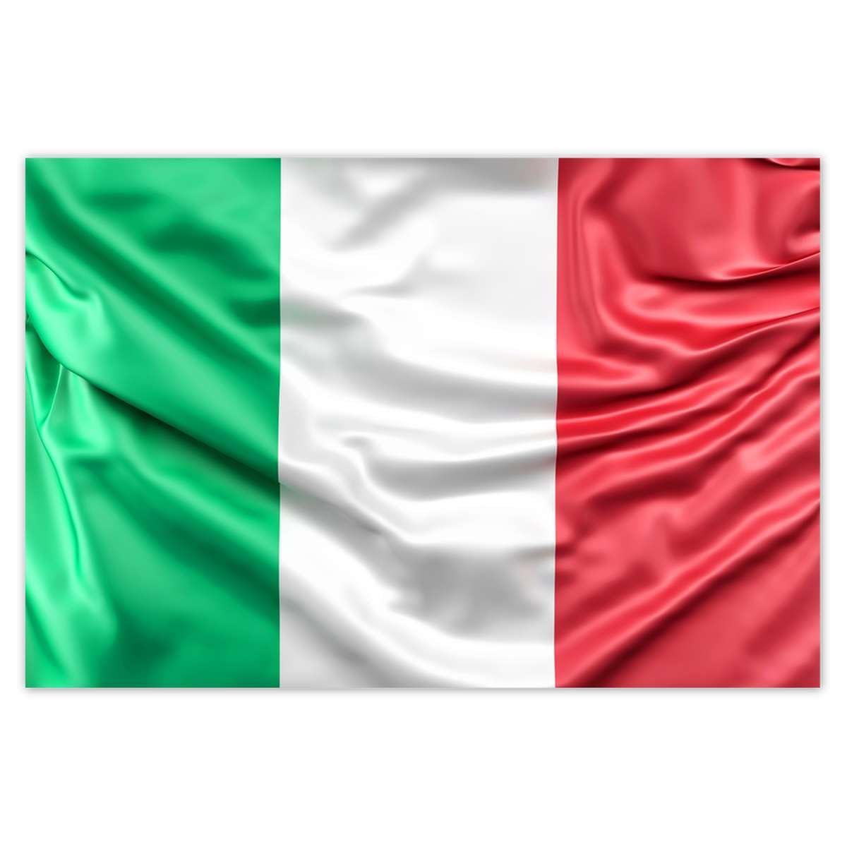 Sticker mural drapeau Italie autocollant déco grand format 120x80 cm H10638M