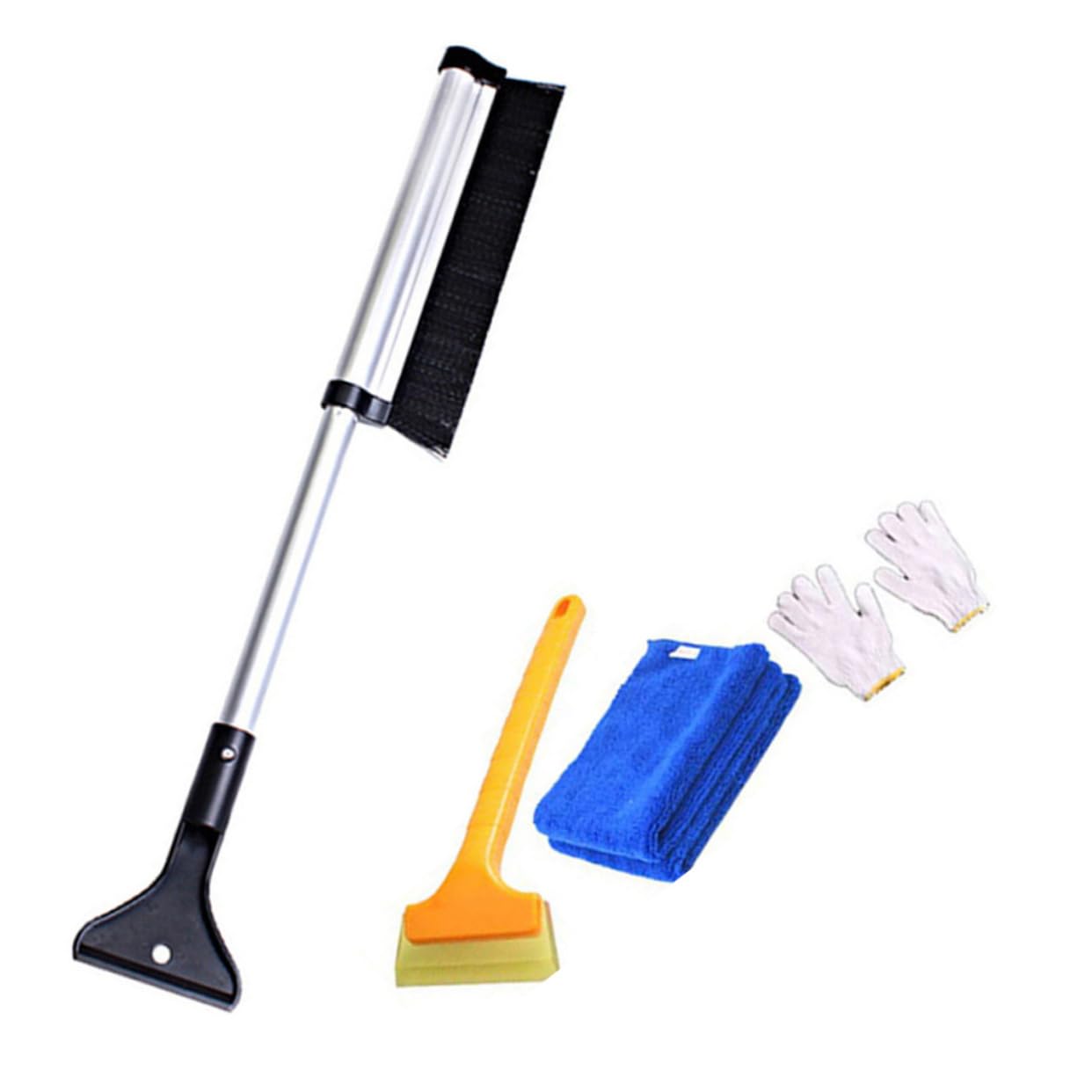 Balacoo Aluminum Alloy Telescoped Ice Shovel Set for Window Windshield Removal Tool