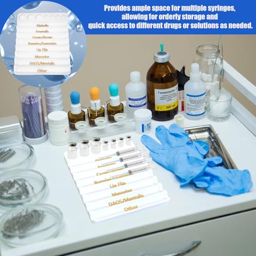 Image of Aesthetic Practitioner Syringe Tray, 2-in-1 Vial Holder /Syringe Tray Combo for Aestheticians and Nurses, Syringes Organizer for Differentiating and Storing Syringes Holders