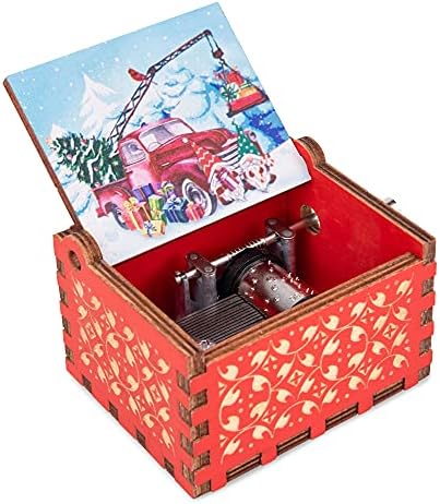 Birthday Gifts for Wife Girlfriend Women, Wooden Vintage Hand Cranked Music Box Presents for Girlfriend Girls Valentine Wedding Anniversary Romantic Gift for Ladies Fiancee Can't Help Falling In Love