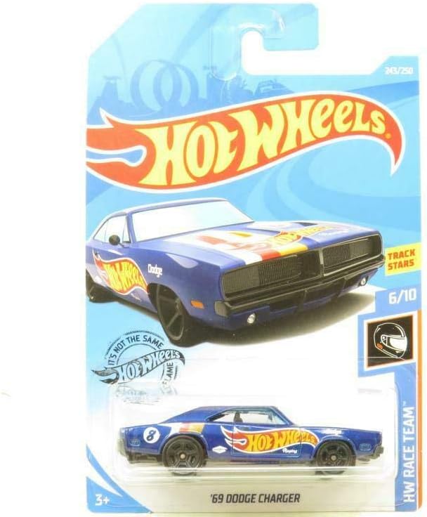 Hot Wheels 2019 Hw Race Team '69 Dodge Charger, 243/250 Blue