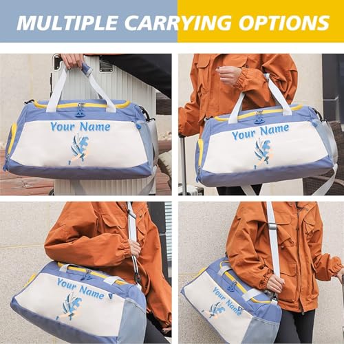Customized Duffel Bag,Personalized Women's Gym Yoga Bag,Customizable Name Waterproof Gym Bag,Weekend Travel Bag,Adjustable Shoulder Strap Backpack,Gift for Women and men3