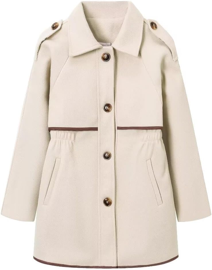 Elegant Betusline Fall/Winter Jacket in Cream Tone