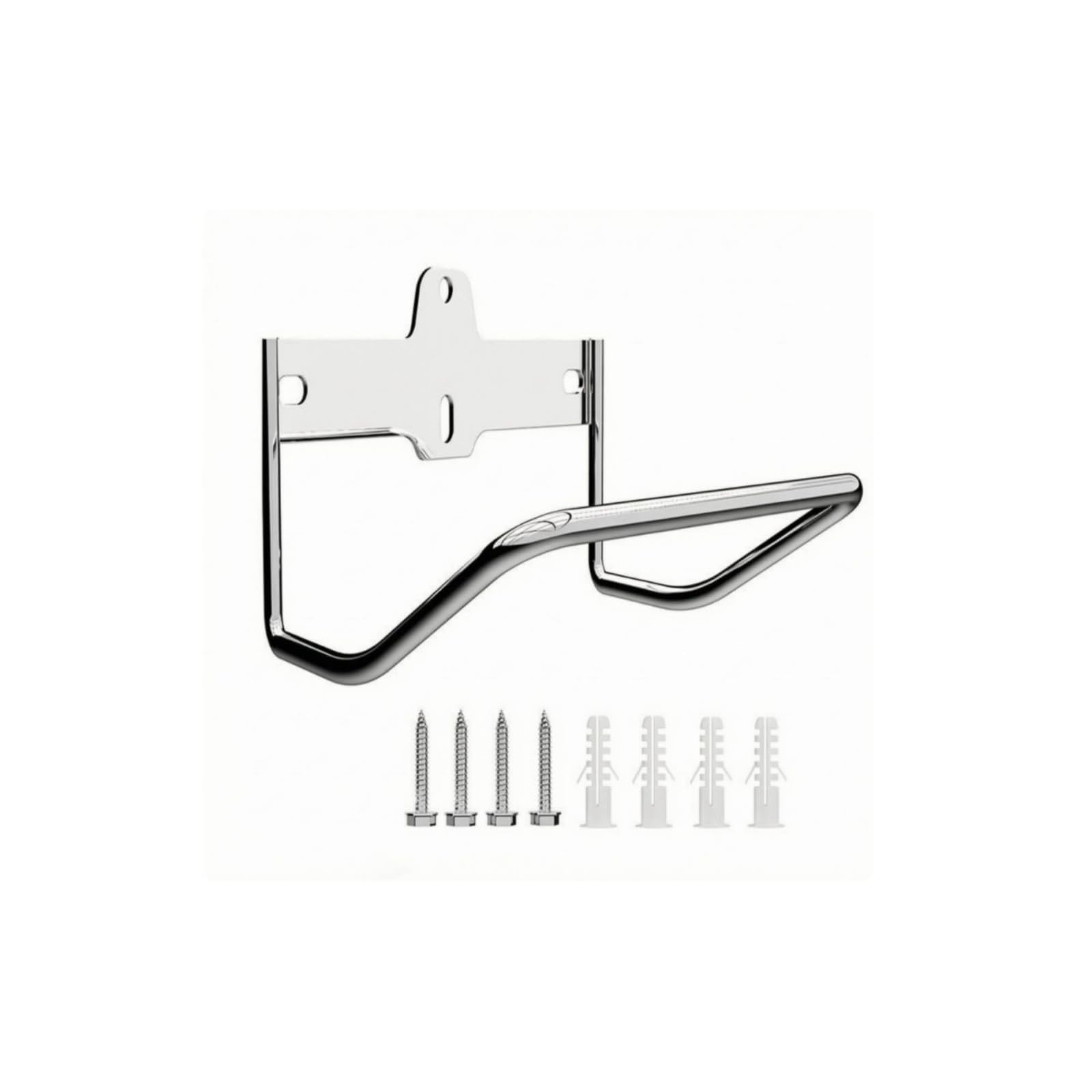 Carbon Steel Ladder Storage Hook Polished Silver Wall Ladder Hook Included Screws Space Saving for Garden, Ladder Storage Hook-image-27