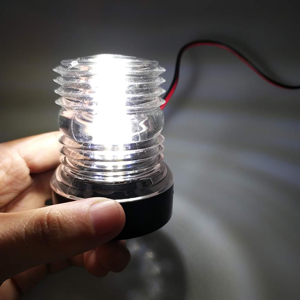AOZBZ Anchor Light Boat Navigation Lights 12V DC LED Boat Bow Stern Lights, IP65 Waterproof Boat Light for Dinghy Pontoon Kayak Vessel Catamaran, 5500K White Light