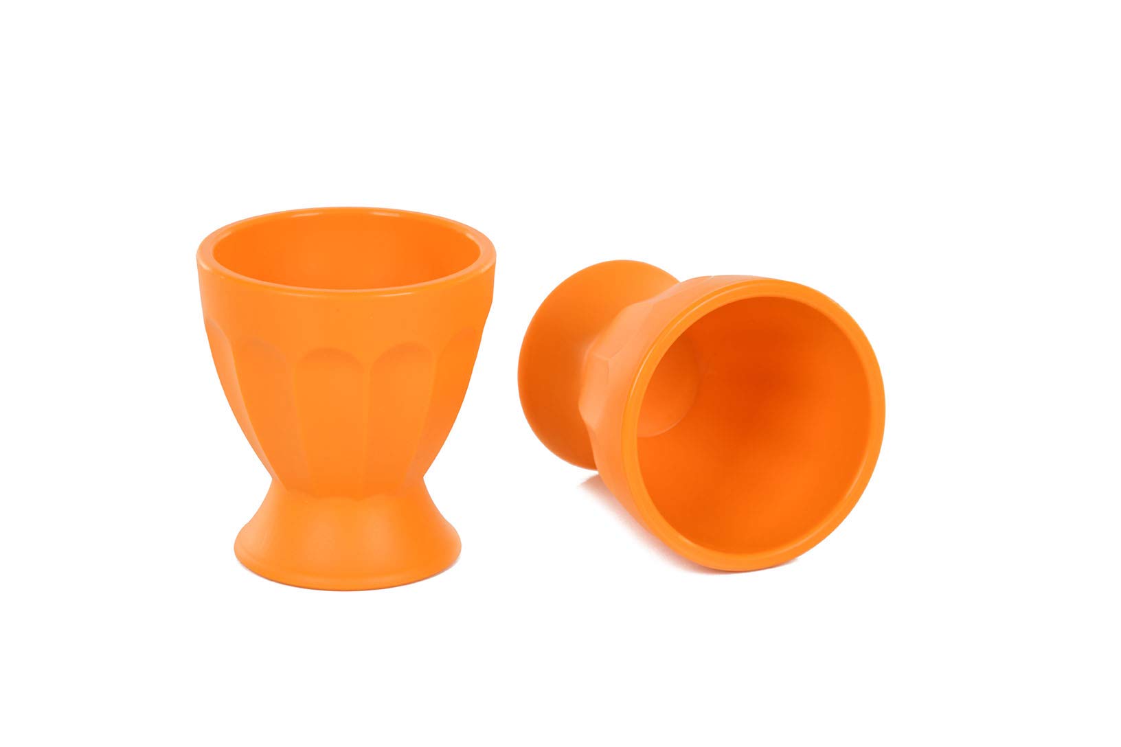 Mintra Home Unbreakable Cups and Tumblers 4pk (Bold Collection) (Saffron, Cup 65ml (2oz)) - egg cup for hard boiled eggs, soft boiled eggs, egg stand holder, shot glass