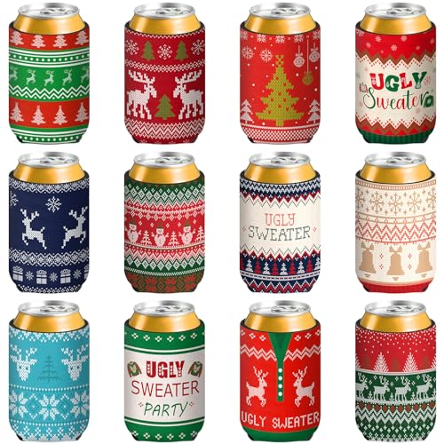 Image for Christmas Ugly Sweater Drink Can Sleeves 
