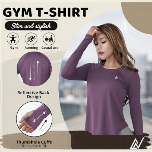Image of Gym T-Shirt for Women-Quick Dry Sports & Workout T-Shirt for Women, Activewear for Running, Casual & Gym Use