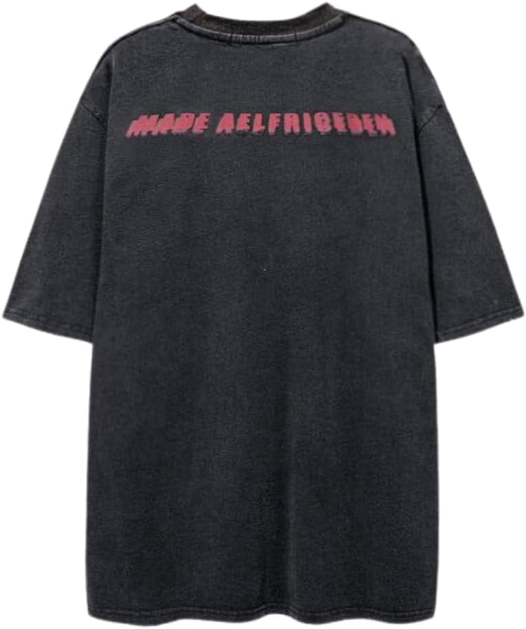 Aelfric Eden Mens Women Vintage Graphic Tees Oversized Butterfly Printed Tee - Image 3