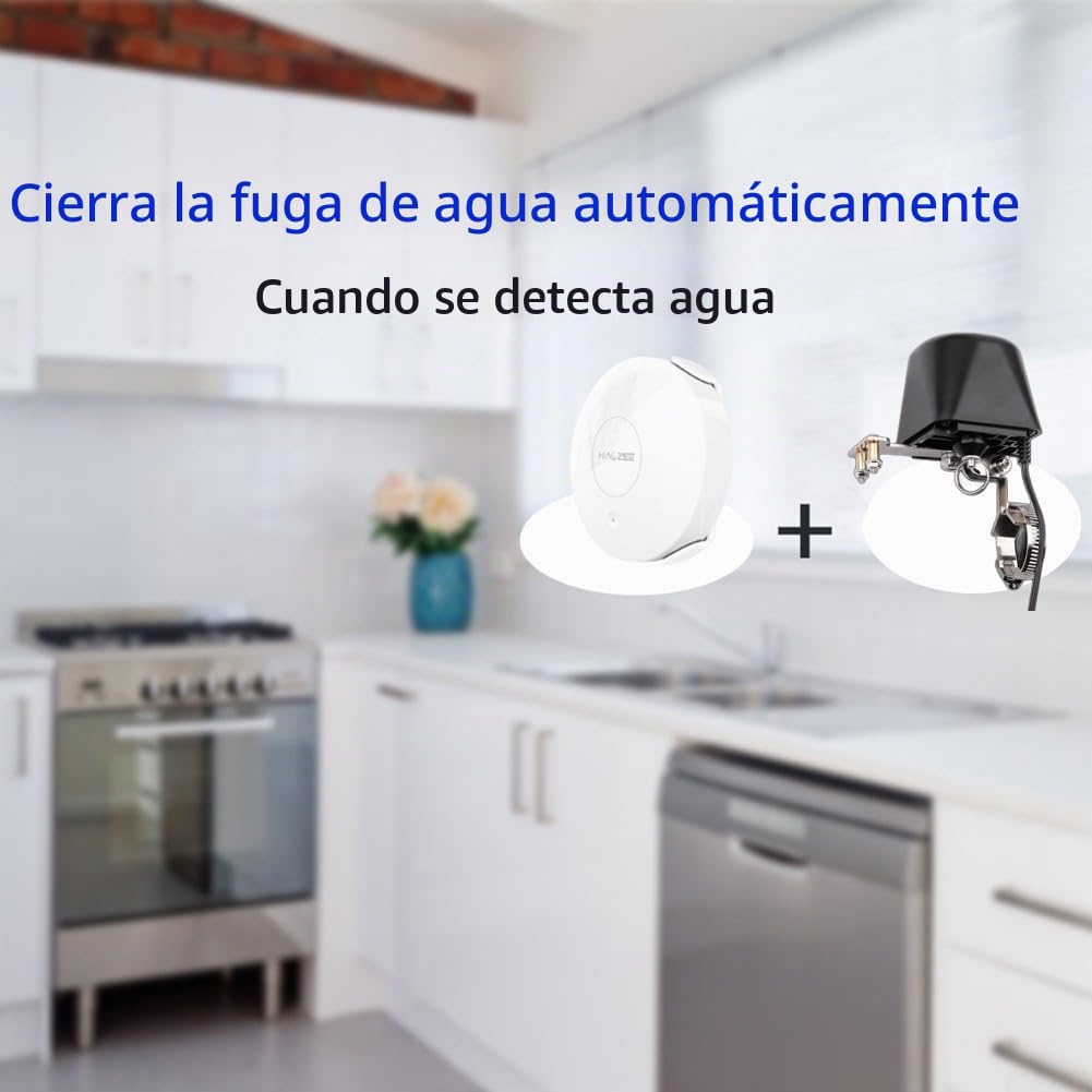 Válvula de agua inteligente WiFi/Bluetooth con control por voz,Para TUYA WiFi 2.4GHz Control de Válvula Control Inteligente Agua/Gas Válvula Tipo Válvula para cocina, jardín y granja