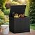 Greesum 40 Gallon Outdoor Deck Box with Lock, Resin Storage Chest for Patio Furniture Cushions, Garden Tools, Pool Toys, Waterproof & UV Resistant, Large Capacity, Dark Black