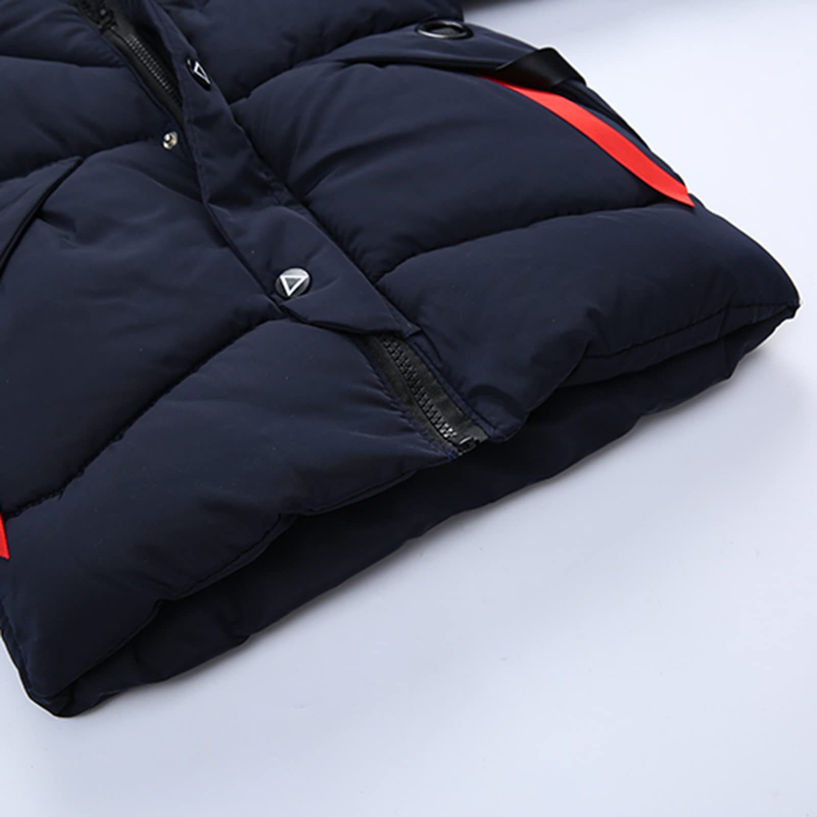 Piumino per bambini Ragazzi Inverno Scuola Con Cappuccio Foderato In Pile Piumino Imbottito Caldo Capispalla Bambini Addensare Confortevole Snowsuit