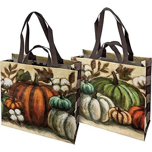 PBK Primitives by Kathy 110292 Halloween Pumpkins Market Tote Halloween 1550 inch Length Post Consumer Material and Nylon