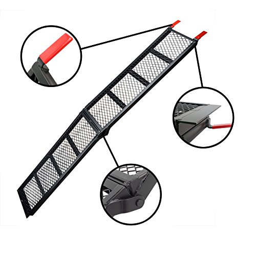APT Motorrad Auffahrrampe Stahl klappbar 203 cm x 28 cm 340 Kg Tragegriff – Bild 6