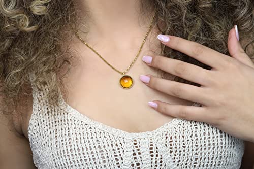 Collier de pierres de naissance citrine à porter lors des fêtes - 2