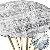YG_Oline 44' - 55' Fitted Tablecloths for Round Tables, Clear Plastic Round Tablecloth Protector...