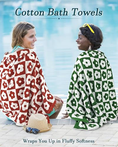 Jacquotha Checkered Floral Bath Towel Set Of 2 thumb #2