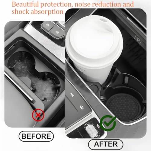 2PCS Portavasos de silicona antideslizante para auto miniatura 6