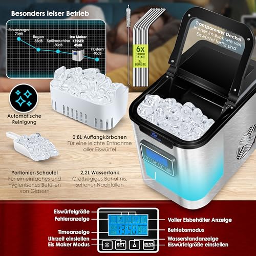 KESSER® Machine à glaçons Acier Inoxydable | Machine...