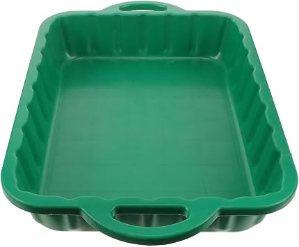 GLEAVI 23.6 Inch Plastic Oil Drain Pan for Car Maintenance Large Capacity Waste Oil Collector Leak-Resistant Automotive Drip Tray Easy to Clean and Reusable Basin Tool