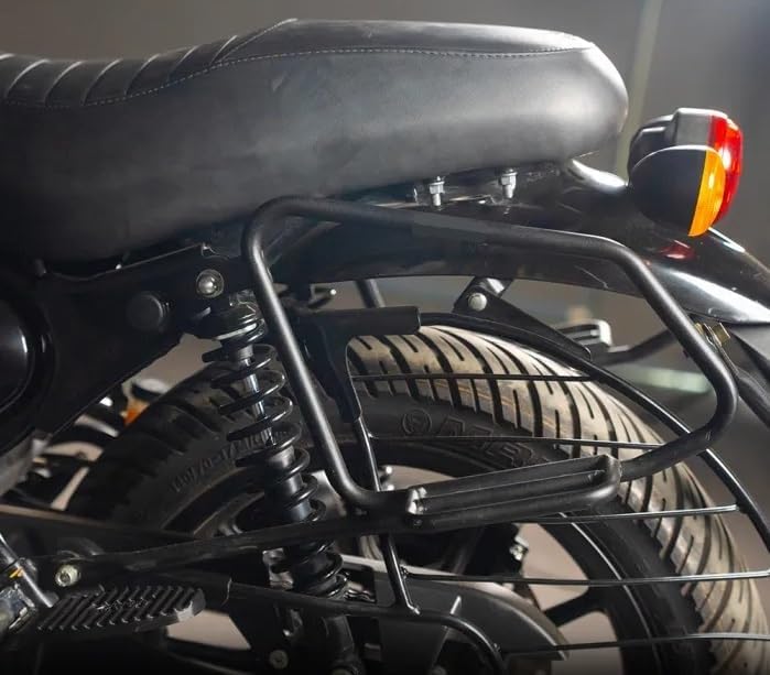 Generic Motorcycle Exhaust Shield with Saddle Stay Compatible with Royal Enfield Hunter 350