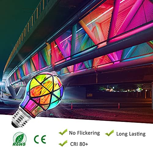 Lpraer E27 Edison Light Bulb 2 Packs Stained Glass Screw Decorative Blown Bulb 3.5W (Equivalent to 40W) ST64 LED Filament Bulb [Energy Class A++]