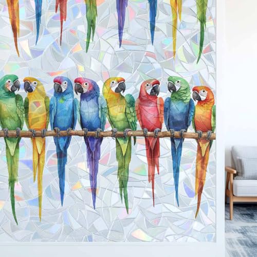 Película para ventana decorativa arcoíris 19.6 x 39.3 pulg miniatura 3