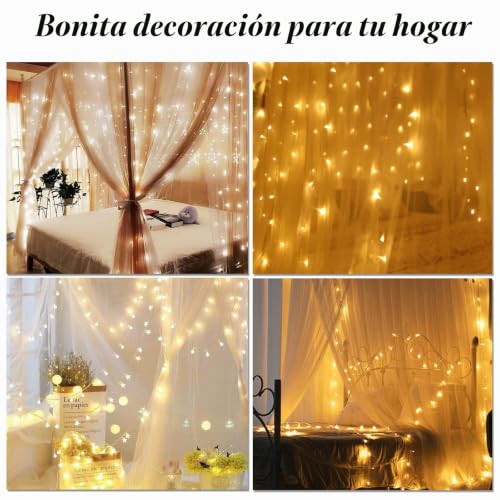 Miniatura 6 de Aifusi Mosquitera, Tamaño King De Cuatro Esquinas Cortinas De Poste Para Cama Individual Para Adaptarse A Todas Las Cunas Y Camas Para Dormitorio De Adultos, Habitaciones De Niños, Jardín, Camping