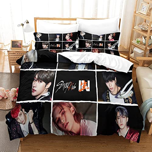 Ensemble de couette Stray Kids lit double pour chambre ado branchée - 4