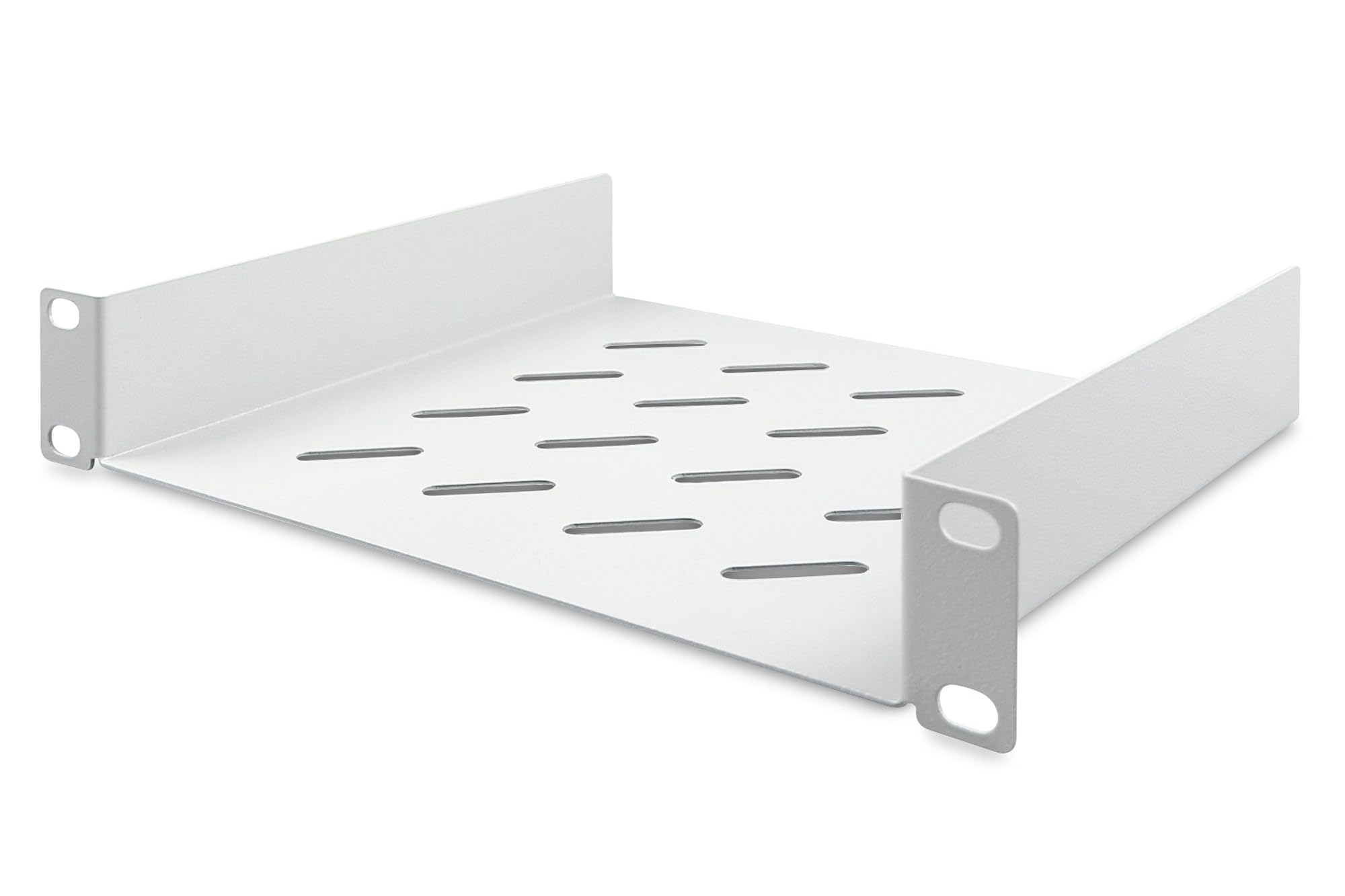 DIGITUS shelf - 1U - 10-inch (254 mm) - For network cabinet - 200 mm deep - Perforated steel sheet - Grey