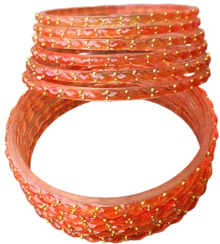 Image of JPS Plain and Glossy Finished Raindrop Glass Bangles Set for Women & Girls | Traditional Ethnic Chudi for Wedding, Party & Regular- Set of 12 Pcs of One Colour | Wedding Special
