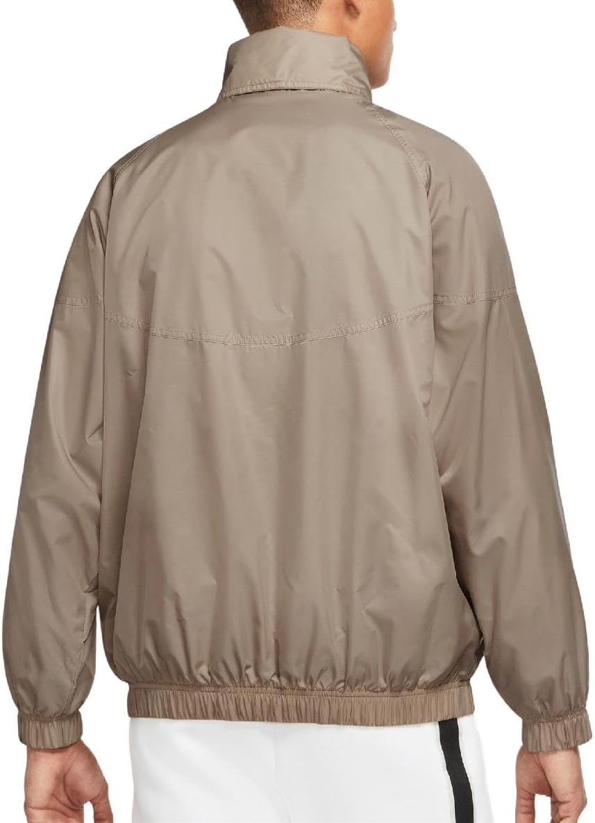 Nike 1/2 Zip Windrunner Men's Jacket (US, Alpha, Medium, Regular, Regular, Khaki/White