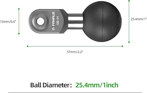 Miniatura 4 de FANAUE GB-01 Cámara de Acción Universal Adaptador de Bola Interfaz 1" Ensamblaje de Bola, Compatible con GOPRO Hero 9/10/11 y otras marcas de