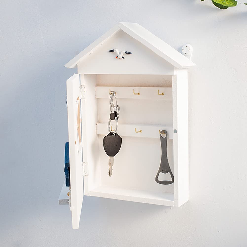 DéCoration dans L'OcéAn BoîTe à CléS Clé Suspendue au Mur de L'Armoire BoîTe de Rangement Oiseaux de Mer