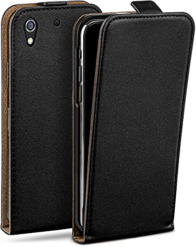 MoEx Funda abatible + Cierre magnético Compatible con Huawei Ascend G630 | Piel sintética, Noir