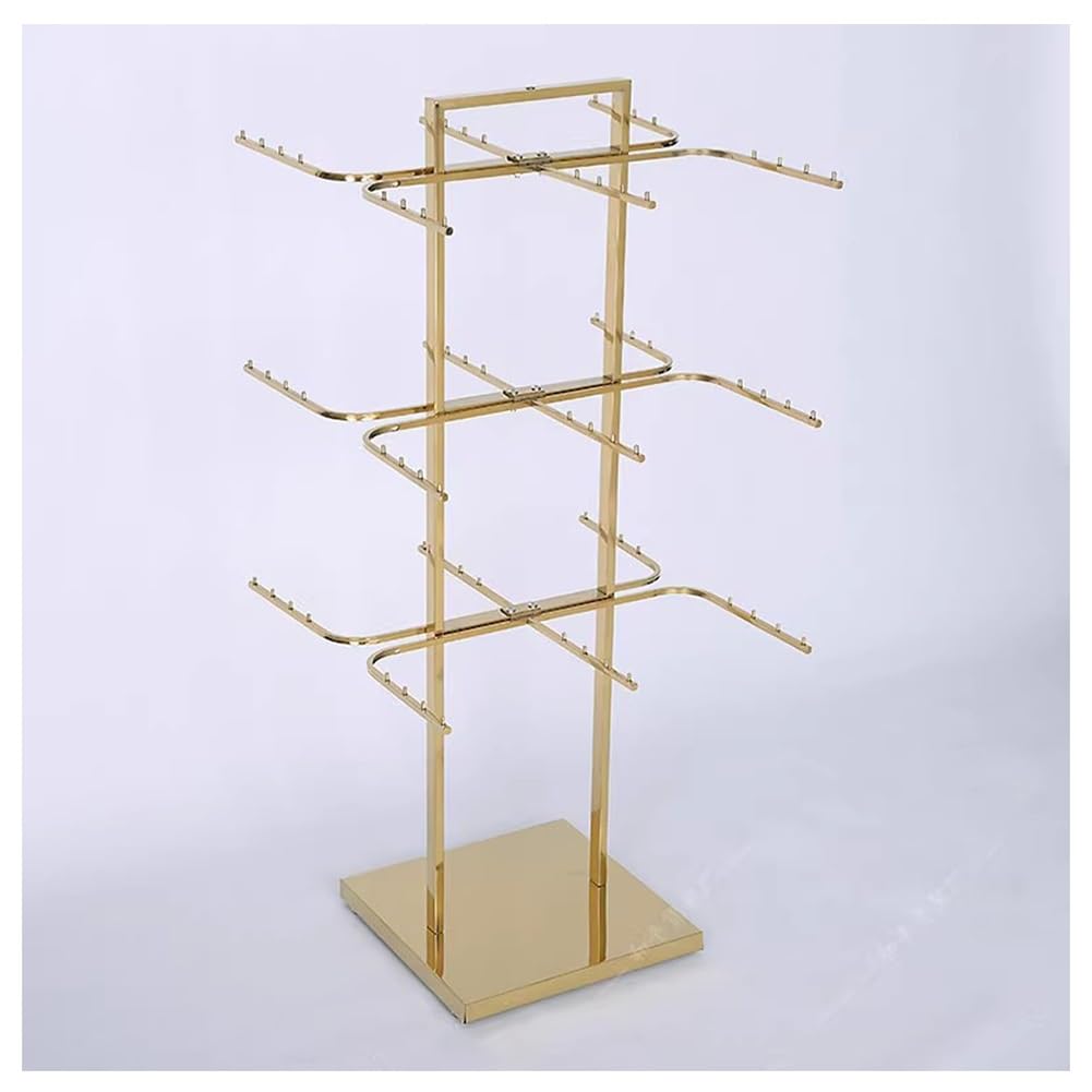 LRZPTDYU Underwear Retail Display Stands, BClothes Rail Lingerie Garment Rack, Clothing Store Boutique Storage Racks, Commercial Clothing Store Shelves(Gold)