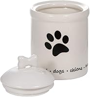 Vista 7 de SPOTTED DOG GIFT COMPANY Recipiente para golosinas para perros, tarro de cerámica con tapa para encimera de cocina, bonito recipiente