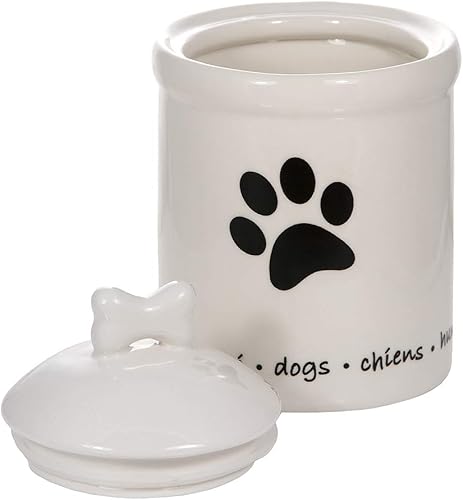 Miniatura 7 de SPOTTED DOG GIFT COMPANY Recipiente para golosinas para perros, tarro de cerámica con tapa para encimera de cocina, bonito recipiente de