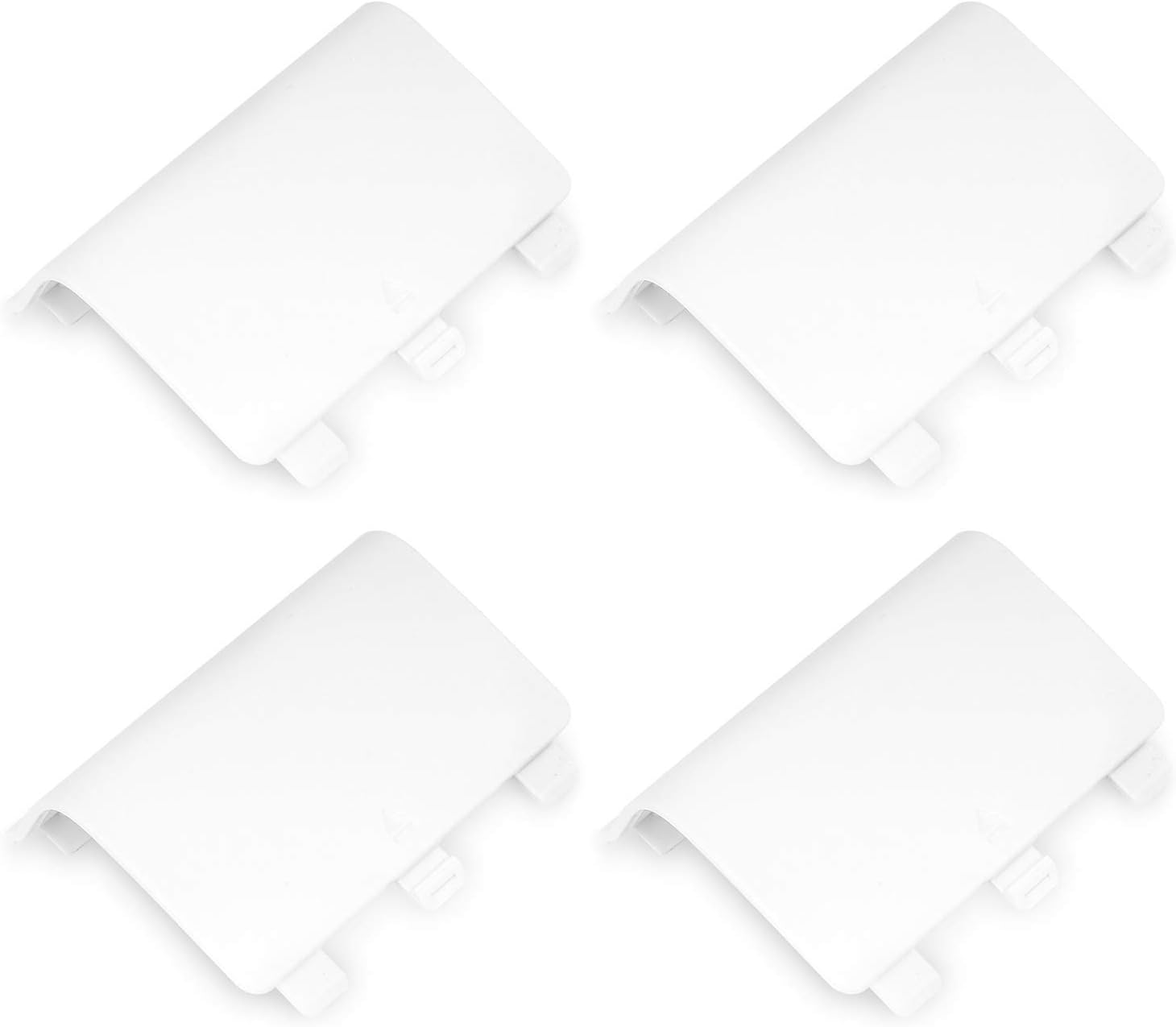 MoKo Xbox One Battery Door Back for Controller White, (4 Pack) Shell Cover Replacement for Xbox One/Xbox One S Wireless Controller
