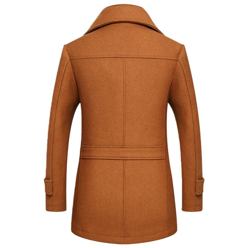 Gabardina cálida para hombre con cuello doble de diseño sofisticado para otoño e invierno 2