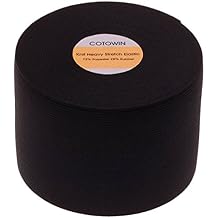 COTOWIN 3-Inch Wide Black Knit Heavy Stretch Elastic 10 Yards