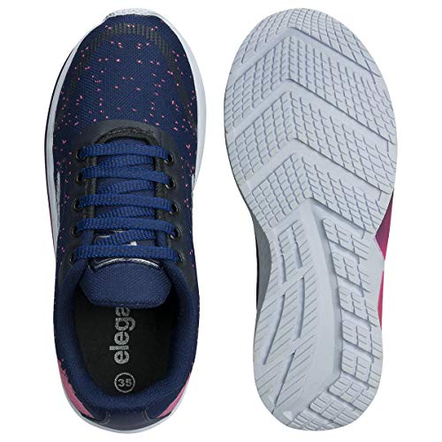 Tênis Feminino Masculino Esportivo Academia Confortável Leve Casual Eleganteria Tamanho:37;Cor:Azul