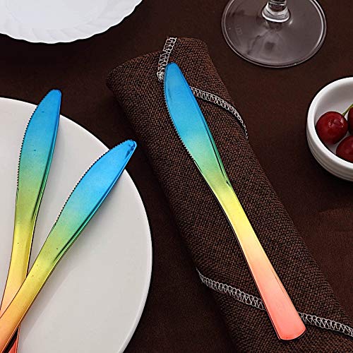 Balsa Circle 48 pcs 8-Inch long Assorted Ombre Plastic Knives - Disposable Wedding Party Catering Event Tableware Supplies